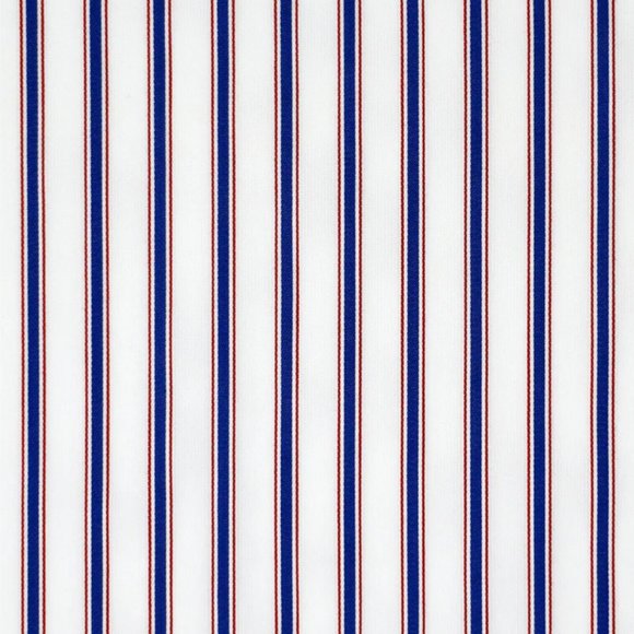 Marina Pajama Set in Cream, Blue & Red Dual Stripe [M] - Picture 2 of 8